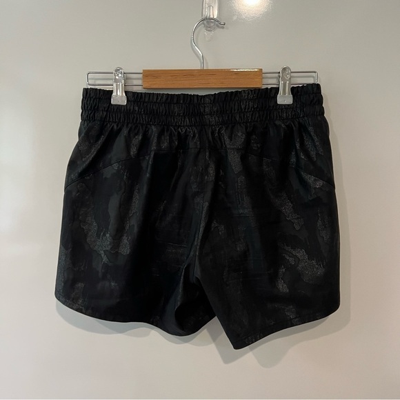 Athleta Black Camo Racer Run Shorts - Picture 5 of 13